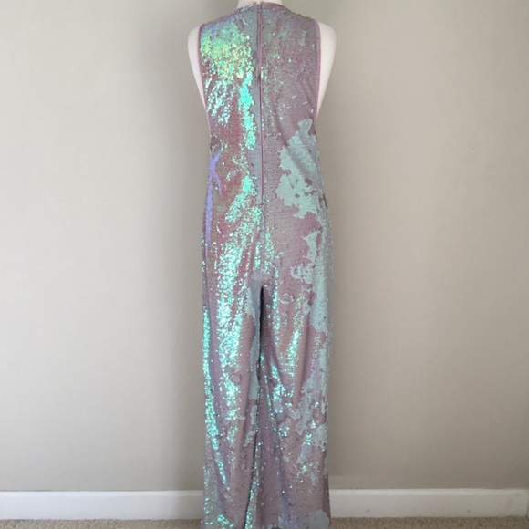 Free People Starbright sequin blush jumpsuit - Picture 8 of 11